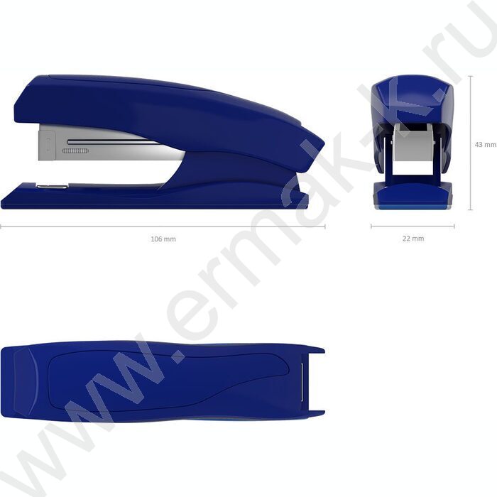 Степлер №10  15л пластик Elegance /встроен антистеплер/ ассорти | Фото 3