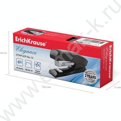 Степлер №10  15л пластик Elegance /встроен антистеплер/ ассорти | Фото 4