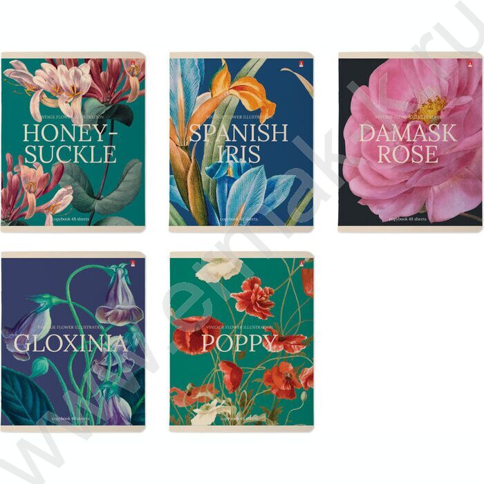 Тетрадь  48л клетка "Цветы.Феерия" ассорти | Фото 1