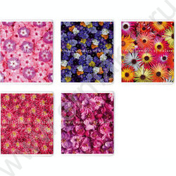 Тетрадь  48л клетка "Цветочный паттерн" ассорти | Фото 1