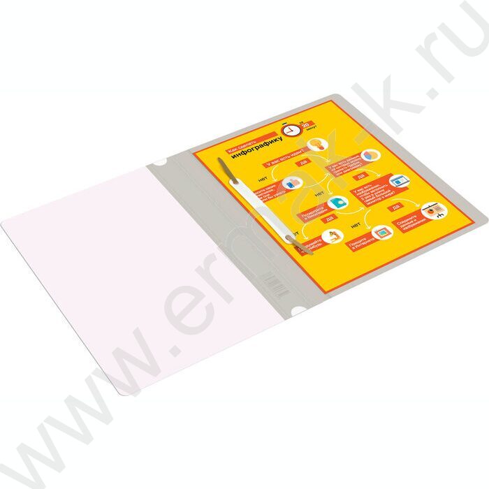 Скоросшиватель пл A5 серый прозрач.верх.лист | Фото 6