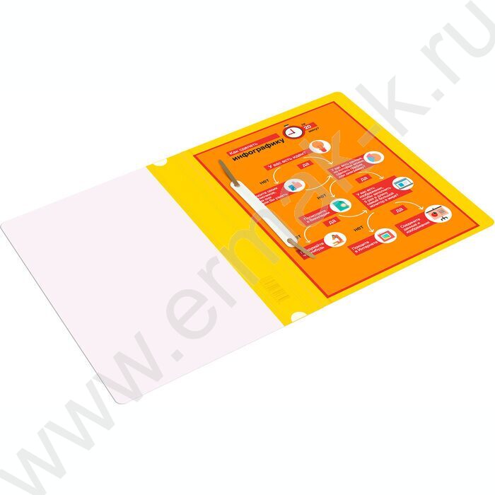 Скоросшиватель пл A5 желтый прозрач.верх.лист | Фото 6