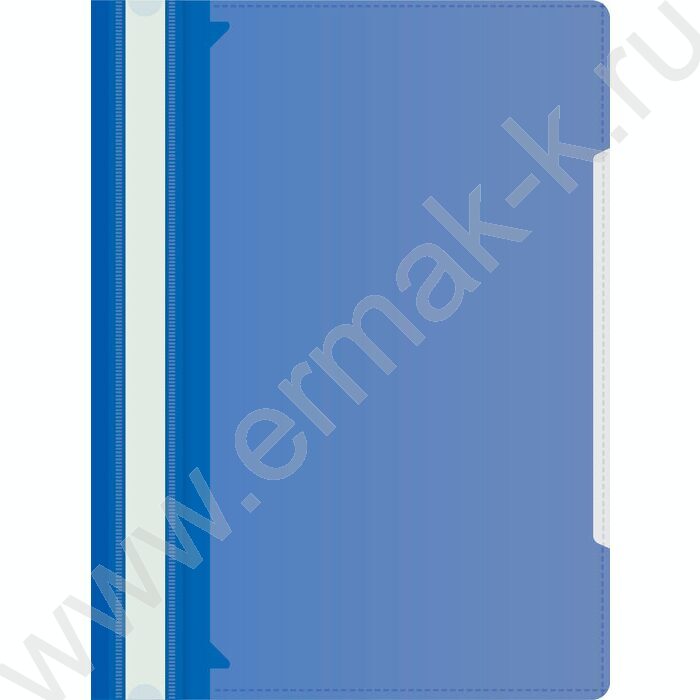 Скоросшиватель пл синий прозрач.верх.лист, карман на лиц.стороне | Фото 1