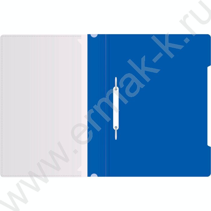 Скоросшиватель пл синий прозрач.верх.лист, карман на лиц.стороне | Фото 3