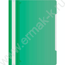 Скоросшиватель пл зеленый прозрач.верх.лист, карман на лиц.стороне | Фото 1