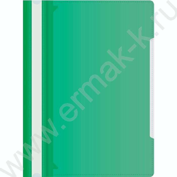 Скоросшиватель пл зеленый прозрач.верх.лист, карман на лиц.стороне | Фото 1