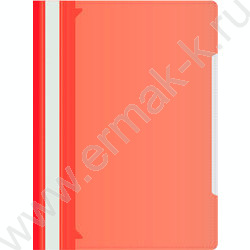 Скоросшиватель пл красный прозрач.верх.лист, карман на лиц.стороне | Фото 1