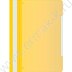 Скоросшиватель пл желтый прозрач.верх.лист, карман на лиц.стороне | Фото 1