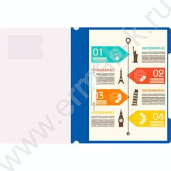 Скоросшиватель пл прозрач.верх.лист, карман для визиток /ассорти | Фото 7