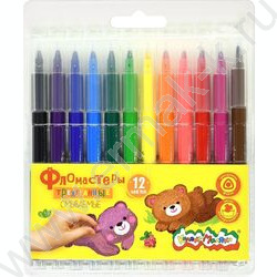 Фломастеры  12цв Каляка-Маляка /трехгранные, грифель-3мм, блистер | Фото 1