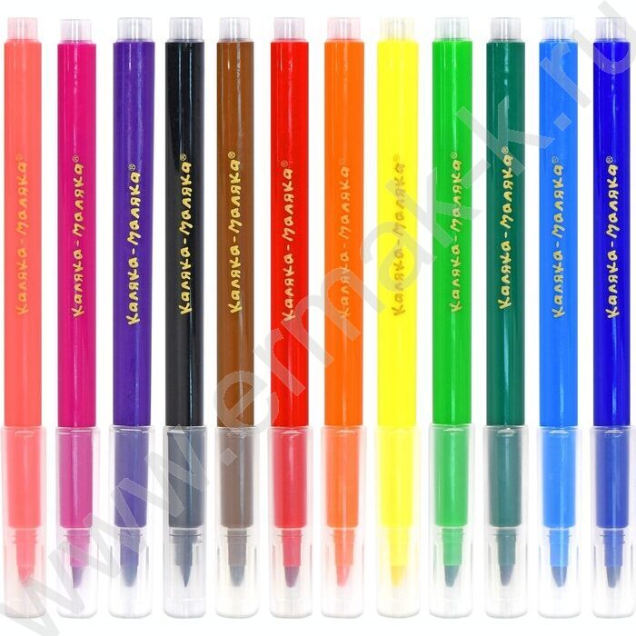Фломастеры  12цв Каляка-Маляка /трехгранные, грифель-3мм, блистер | Фото 2