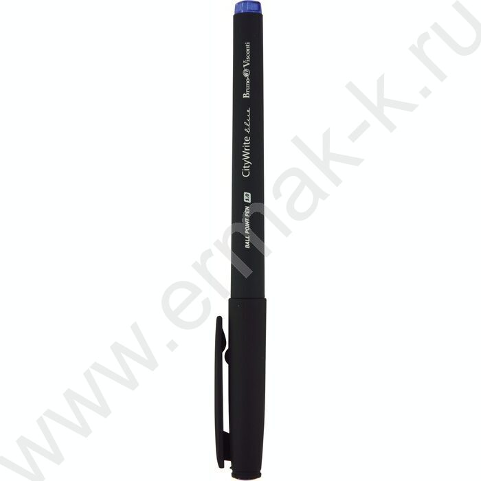 Ручка шар CityWrite.Black синяя 1мм /антискольз.корпус | Фото 2