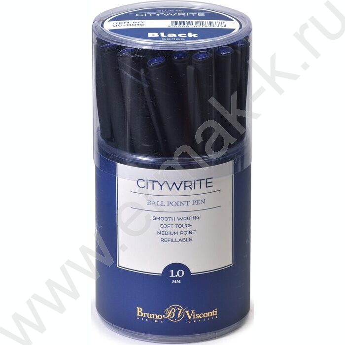 Ручка шар CityWrite.Black синяя 1мм /антискольз.корпус | Фото 5