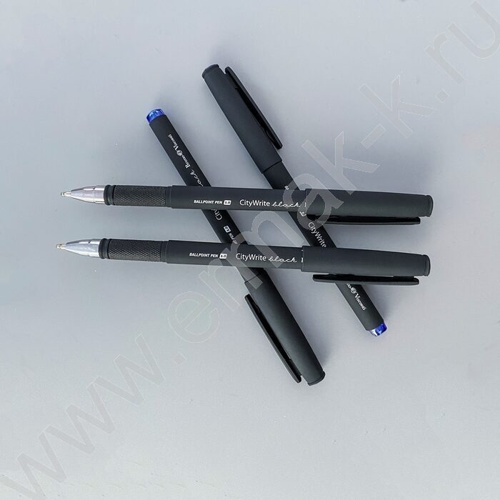Ручка шар CityWrite.Black синяя 1мм /антискольз.корпус | Фото 8