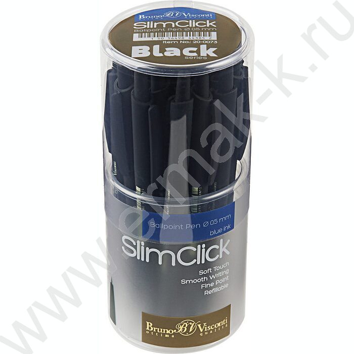 Ручка шар авт SlimClick.Black синяя 0,5мм /антискольз.корпус | Фото 5