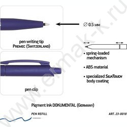 Ручка шар авт SlimClick.Original синяя 0,5мм /антискольз.корпус/3цв.корпуса | Фото 2