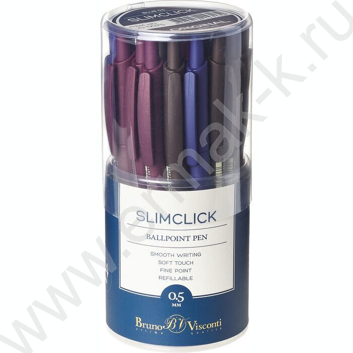 Ручка шар авт SlimClick.Original синяя 0,5мм /антискольз.корпус/3цв.корпуса | Фото 4