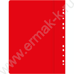 Скоросшиватель пл красный боковая перфорация 10 вкладышей | Фото 2