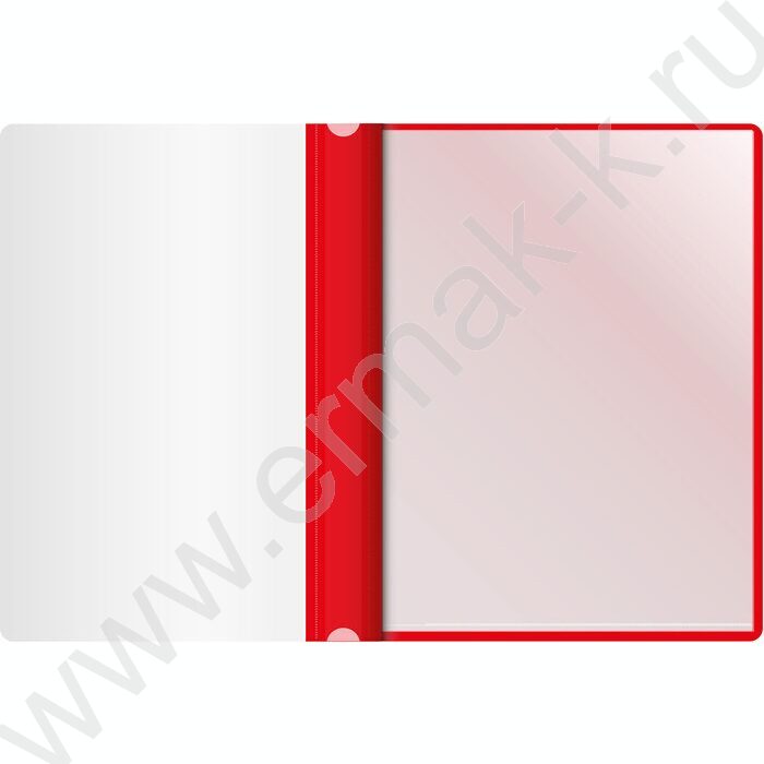 Скоросшиватель пл красный боковая перфорация 10 вкладышей | Фото 3
