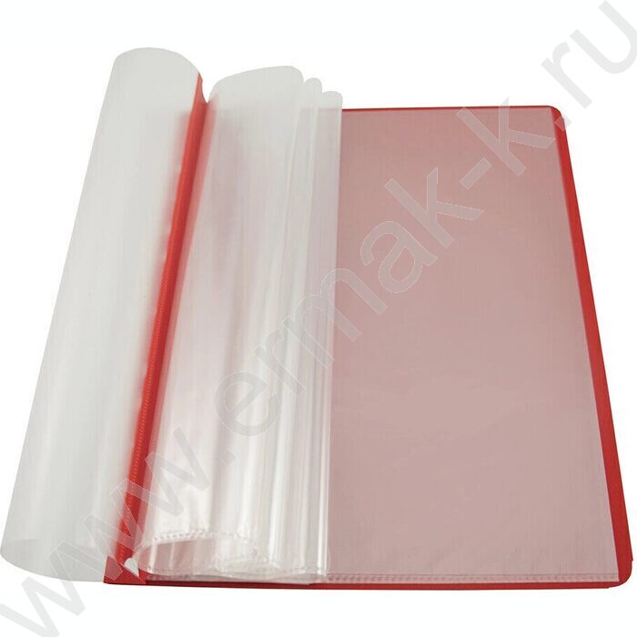 Скоросшиватель пл красный боковая перфорация 10 вкладышей | Фото 4