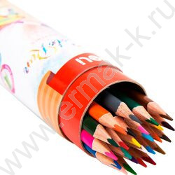 Карандаши  24цв ColoRun тополь /трехгранные + точилка /карт. тубус | Фото 2