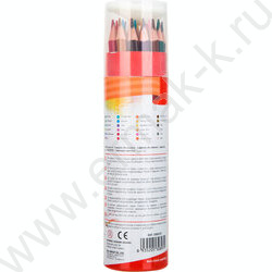 Карандаши  24цв ColoRun тополь /трехгранные + точилка /карт. тубус | Фото 6