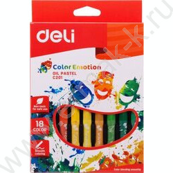 Пастель масляная 18цв  Color Emotion /шестигранная /картон.кор. /европодвес | Фото 1