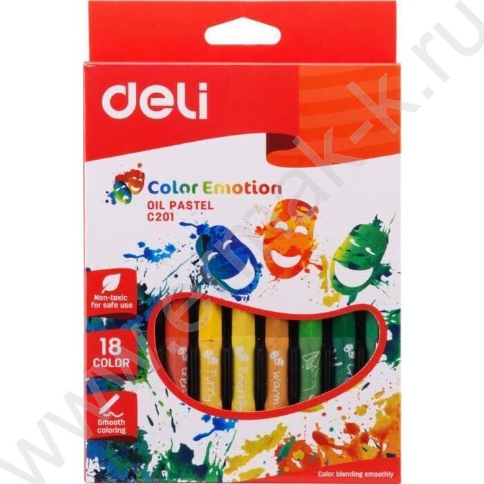 Пастель масляная 18цв  Color Emotion /шестигранная /картон.кор. /европодвес | Фото 1