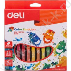 Пастель масляная 24цв  Color Emotion /шестигранная /картон.кор. /европодвес | Фото 1
