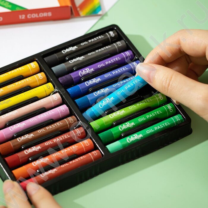 Пастель масляная 12цв  ColoRun /картон.кор. /европодвес | Фото 3