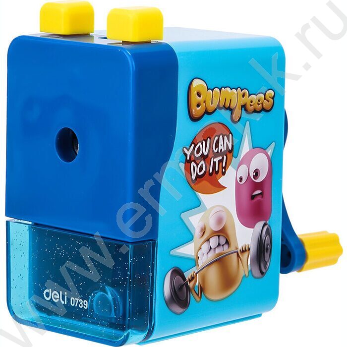 Точилка механическая 1 отверстие пластик /ассорти - розовый. зеленый, голубой | Фото 1