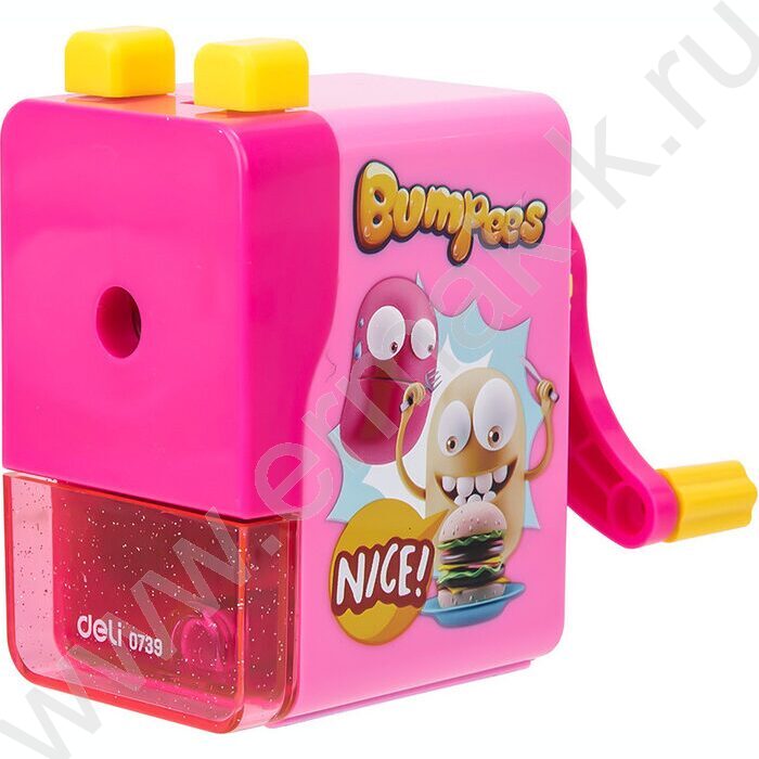 Точилка механическая 1 отверстие пластик /ассорти - розовый. зеленый, голубой | Фото 2