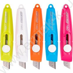 Нож канцелярский  9мм Vivid Mini фиксатор /ассорти, блистер | Фото 1