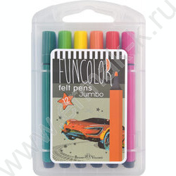 Фломастеры  12цв Funcolor jumbo утолщенные в пл.пенале | Фото 3
