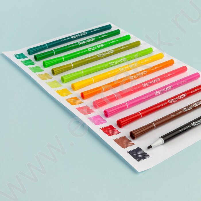 Фломастеры  18цв Happycolor в пл.пенале | Фото 6