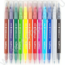 Фломастеры  12цв Funcolor кисточки двусторонние в пл.пенале | Фото 4