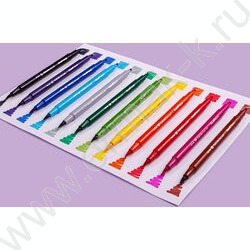 Фломастеры  12цв Funcolor кисточки двусторонние в пл.пенале | Фото 9