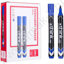 Маркер перм. /синий/ 1,5мм круг Think | Фото 3