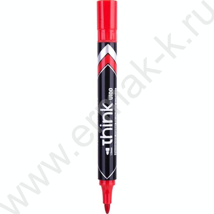 Маркер перм. /красный/ 1,5мм круг Think | Фото 1