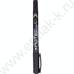 Маркер перм. /черный/ двустор.0,5мм/1мм круг Mate | Фото 2