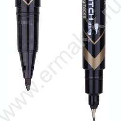 Маркер перм. /черный/ двустор.0,5мм/1мм круг Mate | Фото 3