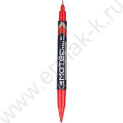 Маркер перм. /красный/ двустор. 0,5мм/1мм круг Mate | Фото 1