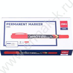 Маркер перм. /красный/ двустор. 0,5мм/1мм круг Mate | Фото 4