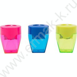 Точилка 2отв. пластик, ассорти /дисплей | Фото 1