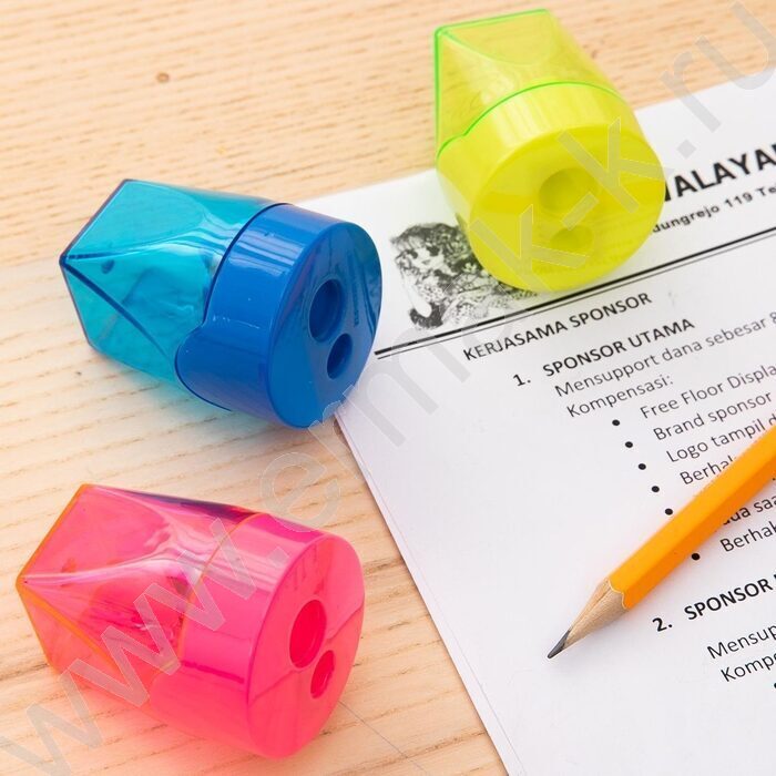 Точилка 2отв. пластик, ассорти /дисплей | Фото 8