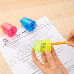 Точилка 2отв. пластик, ассорти /дисплей | Фото 9