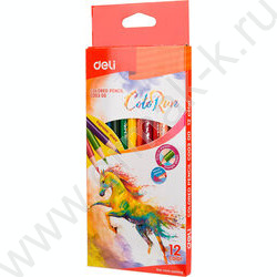 Карандаши  12цв ColoRun тополь /трехгранные /европодвес | Фото 1