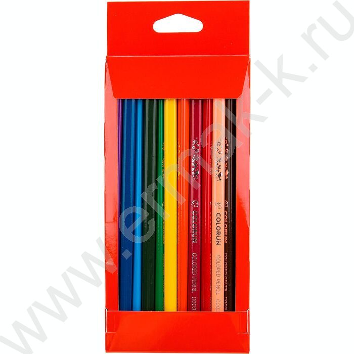 Карандаши  12цв ColoRun тополь /трехгранные /европодвес | Фото 3