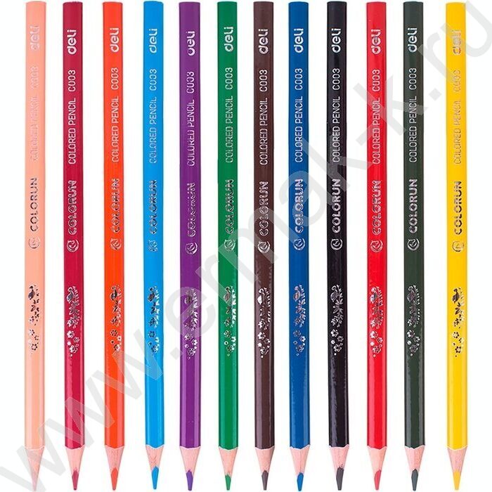 Карандаши  12цв ColoRun тополь /трехгранные /европодвес | Фото 4