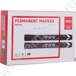 Маркер перм. /черный/ 1,5-5мм косой Think | Фото 4
